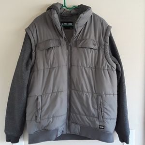 MEN'S XL ZOO YORK GREY PUFFY JACKET